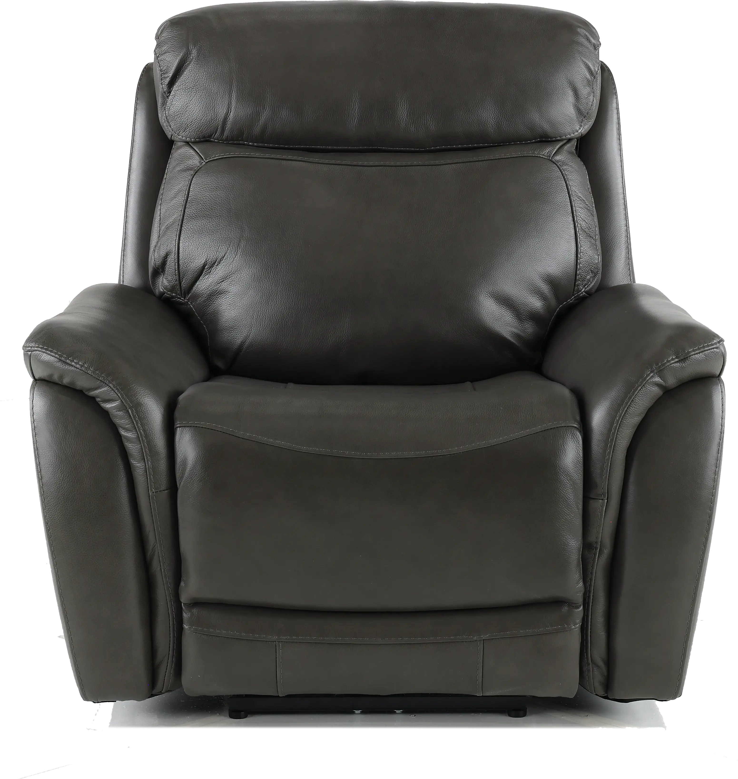 Happy-Happy Gray Leather-Match Power Recliner