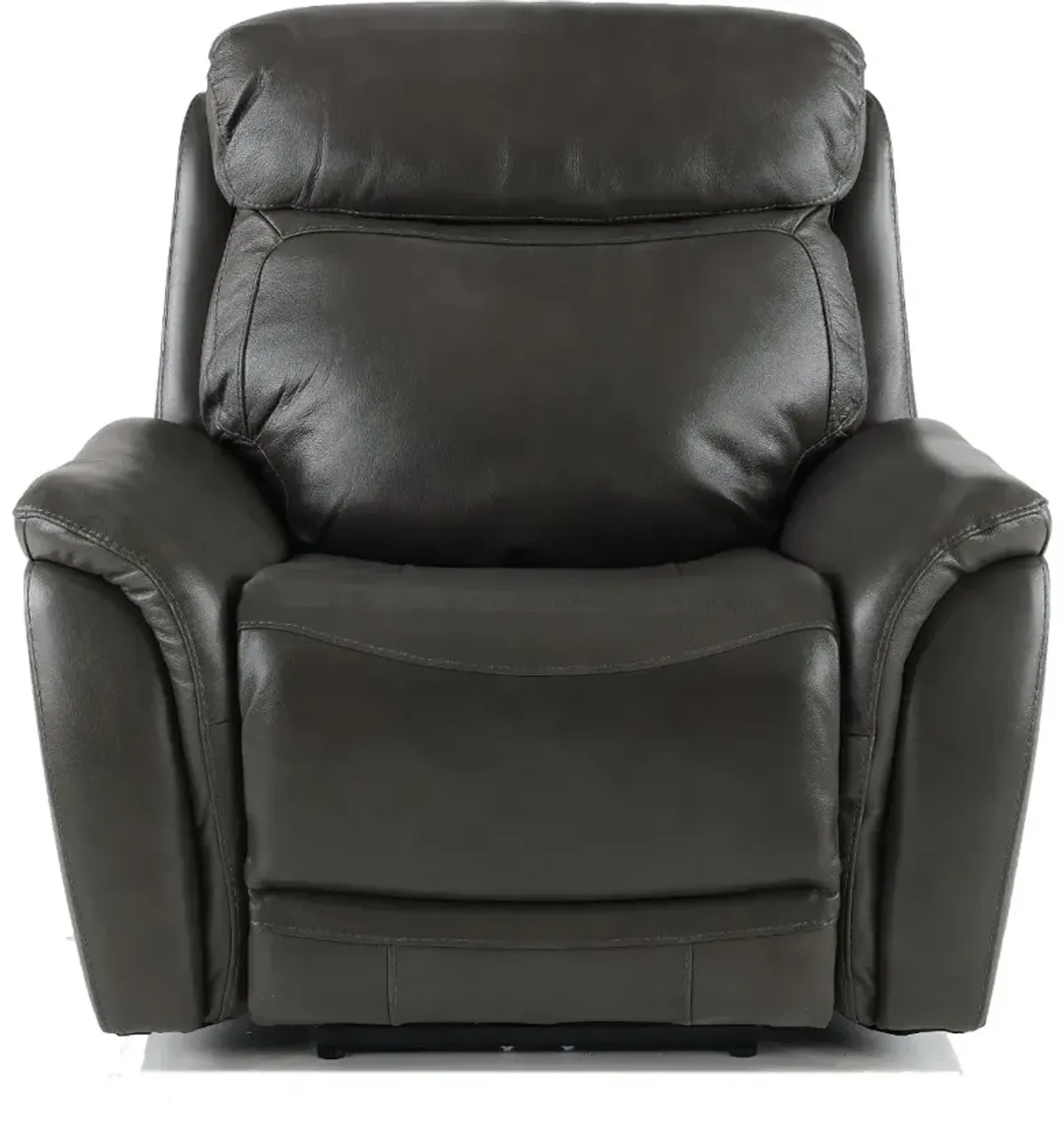 Happy-Happy Gray Leather-Match Power Recliner