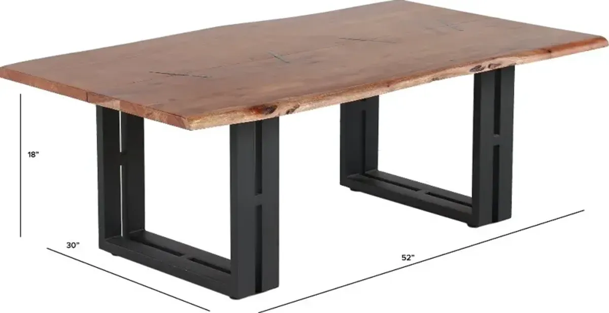 Copenhagen Natural Live Edge Coffee Table