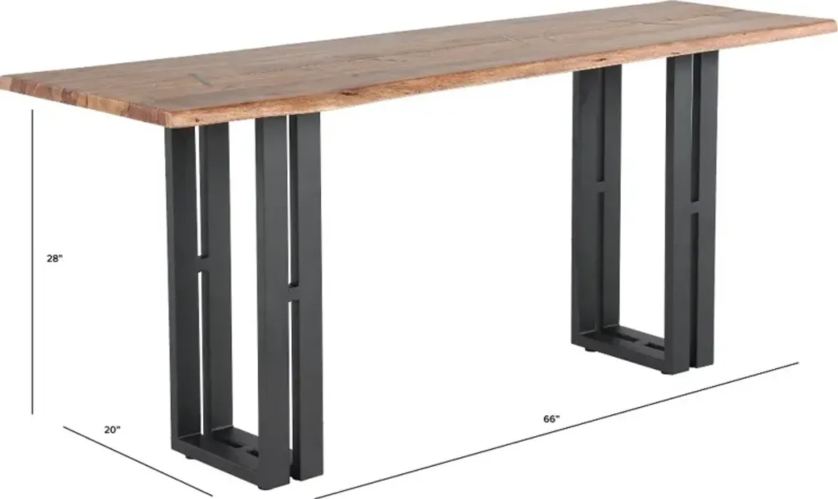 Copenhagen Natural Live Edge Sofa Table