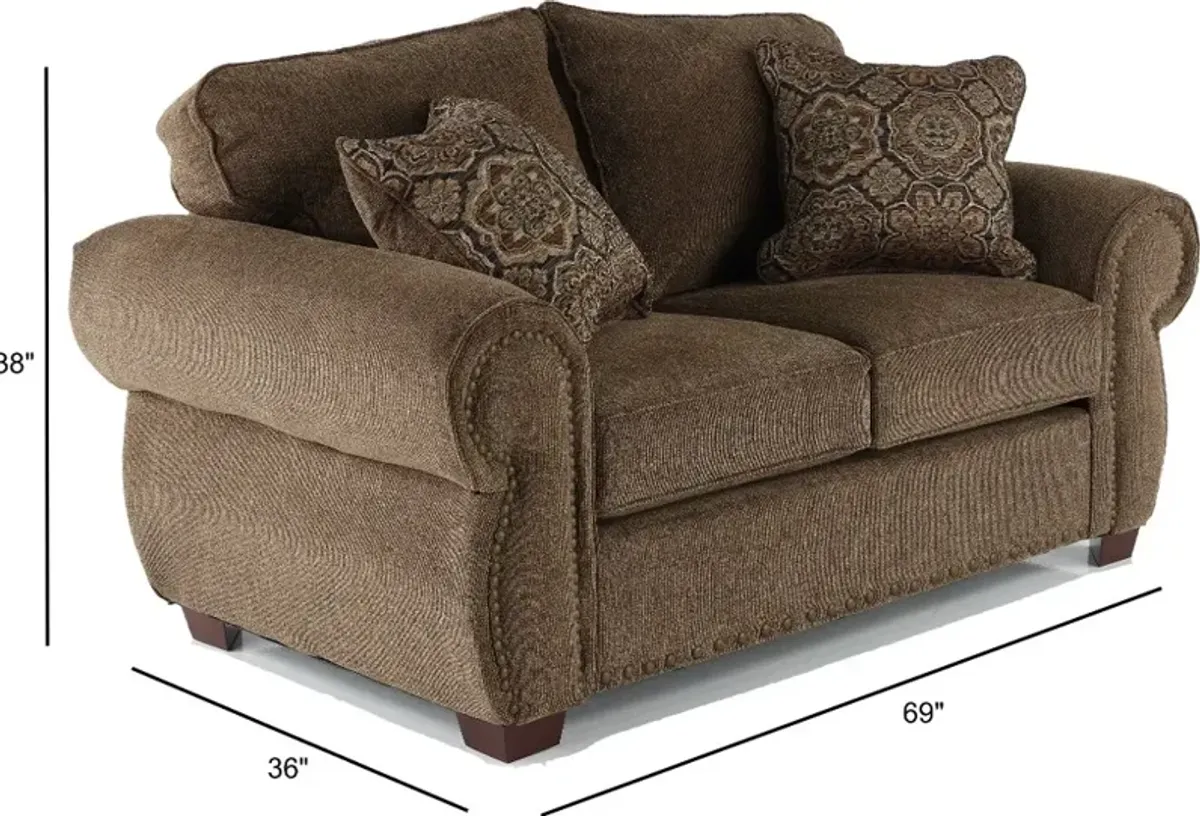 Southport Brown Loveseat