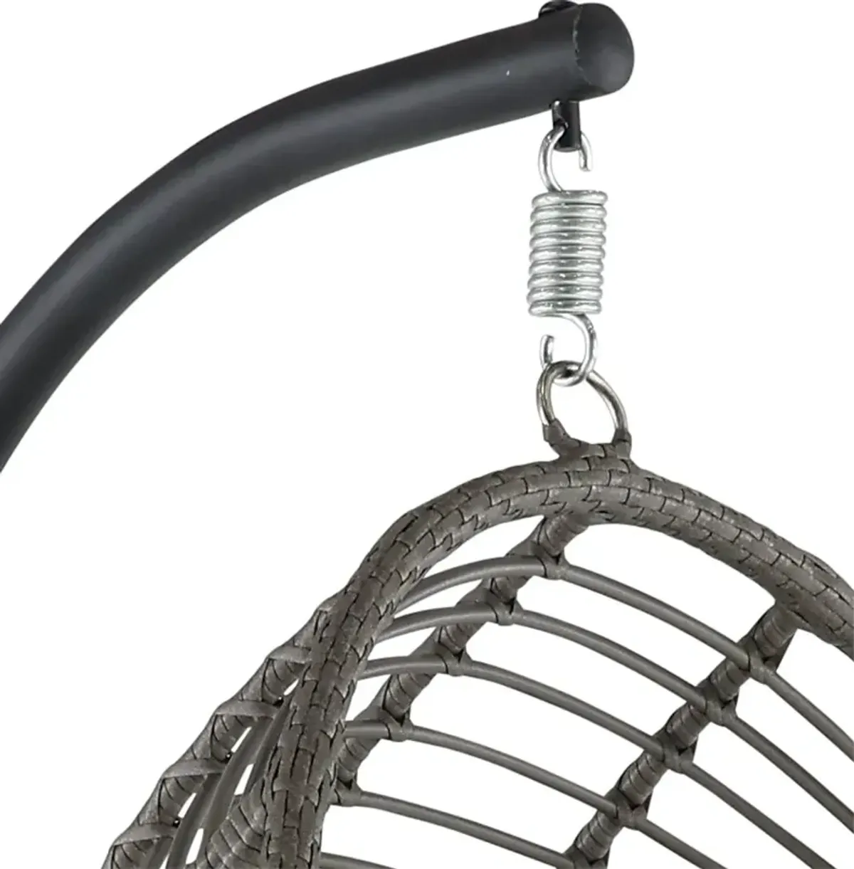 Metal Wicker Outdoor Hanging Chair with Cushion