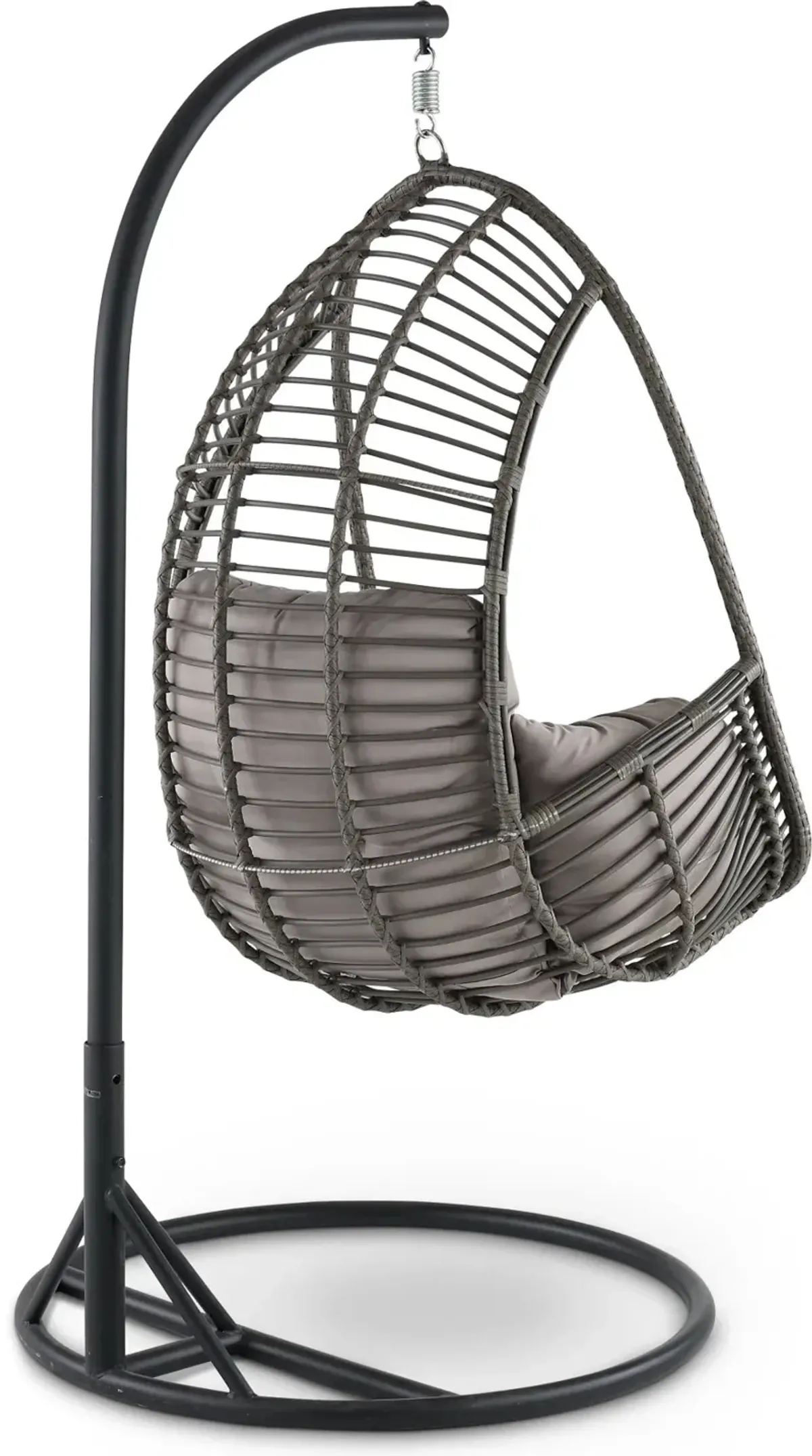 Metal Wicker Outdoor Hanging Chair with Cushion