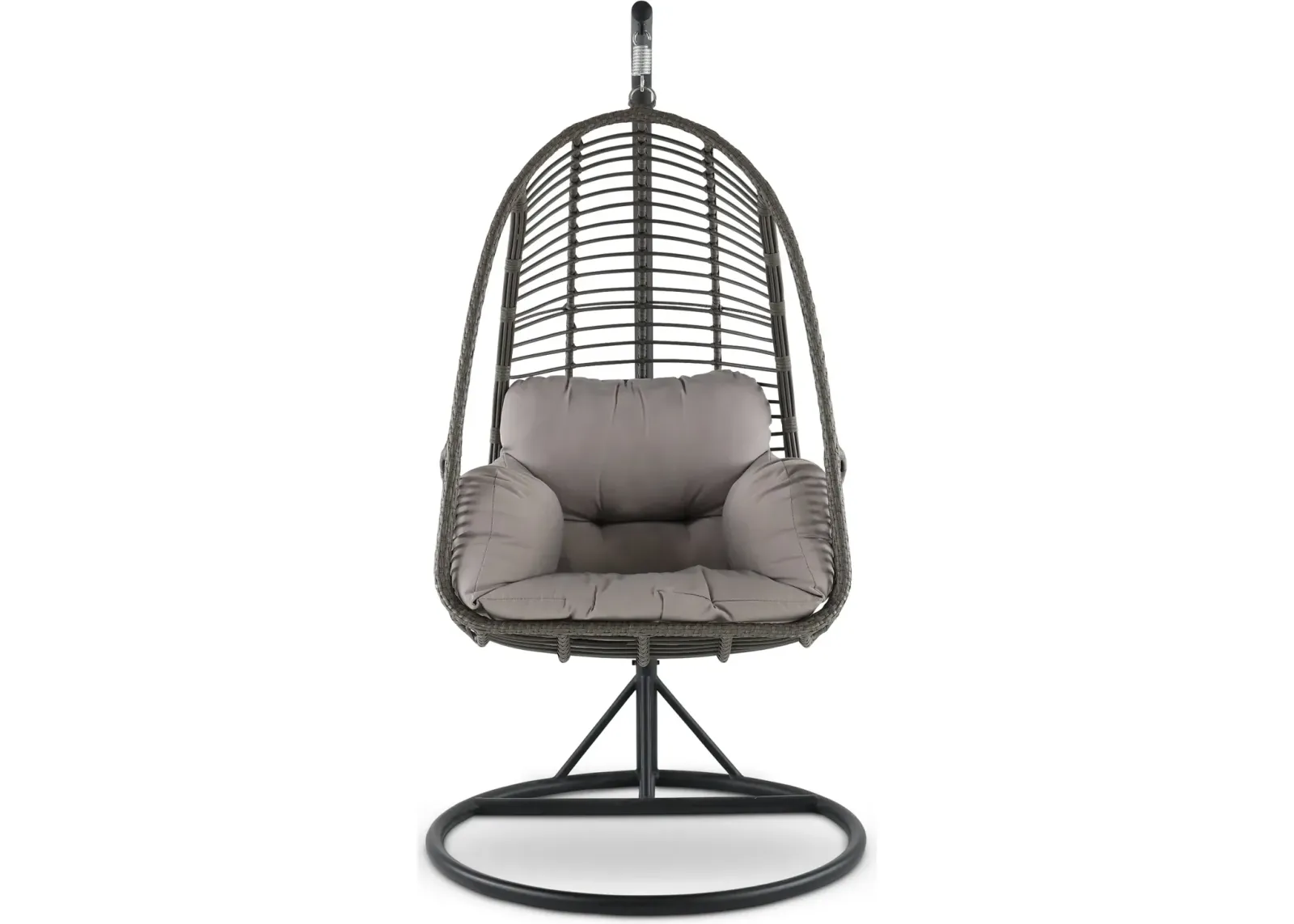 Metal Wicker Outdoor Hanging Chair with Cushion