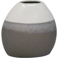 9 Inch Multi Gray Ceramic Vase