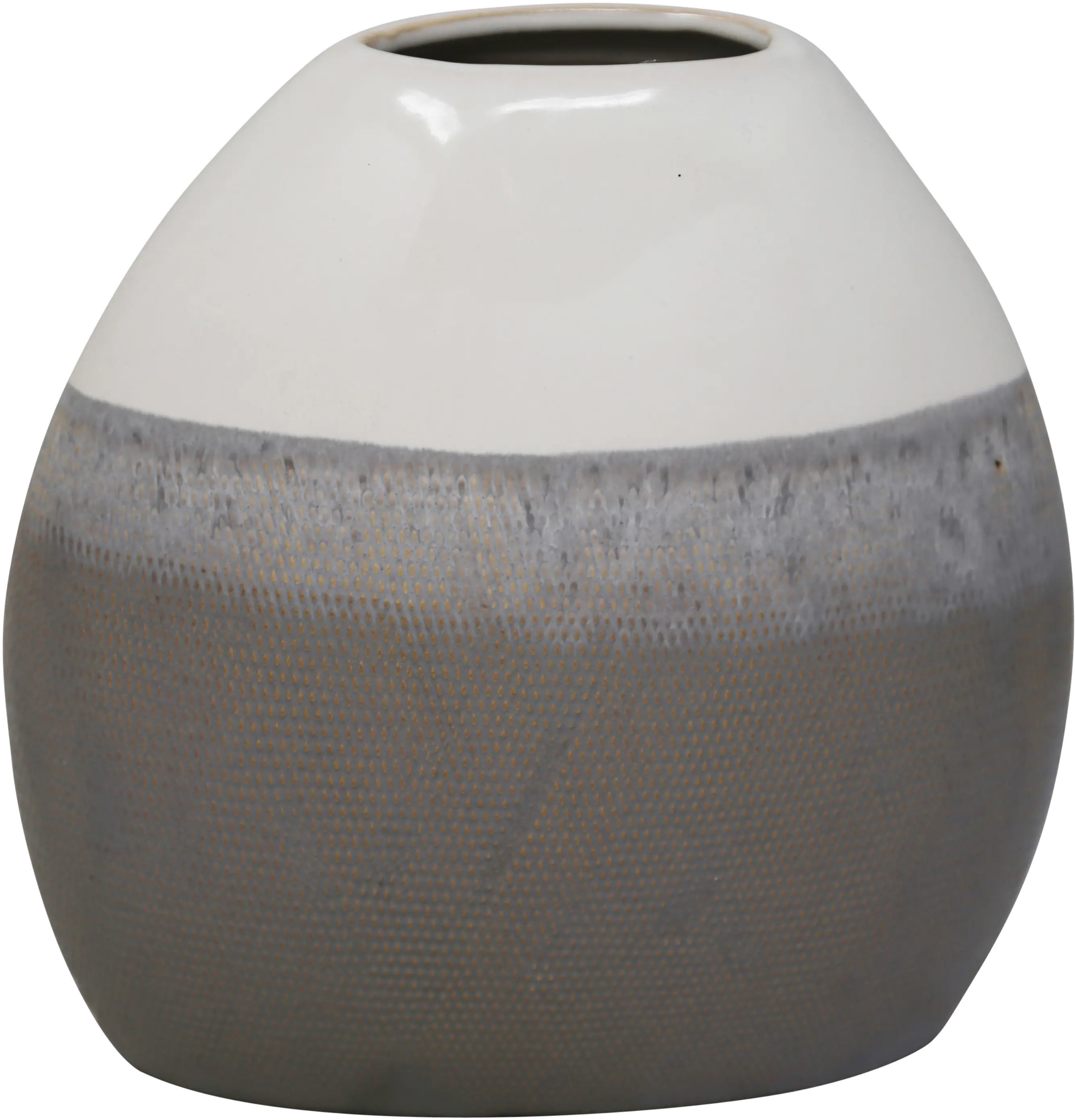 9 Inch Multi Gray Ceramic Vase