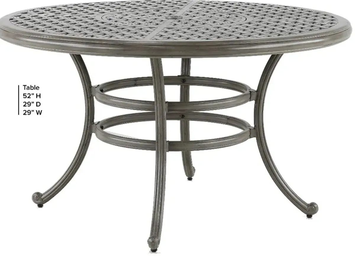 Macan Gray Metal Round Patio Table