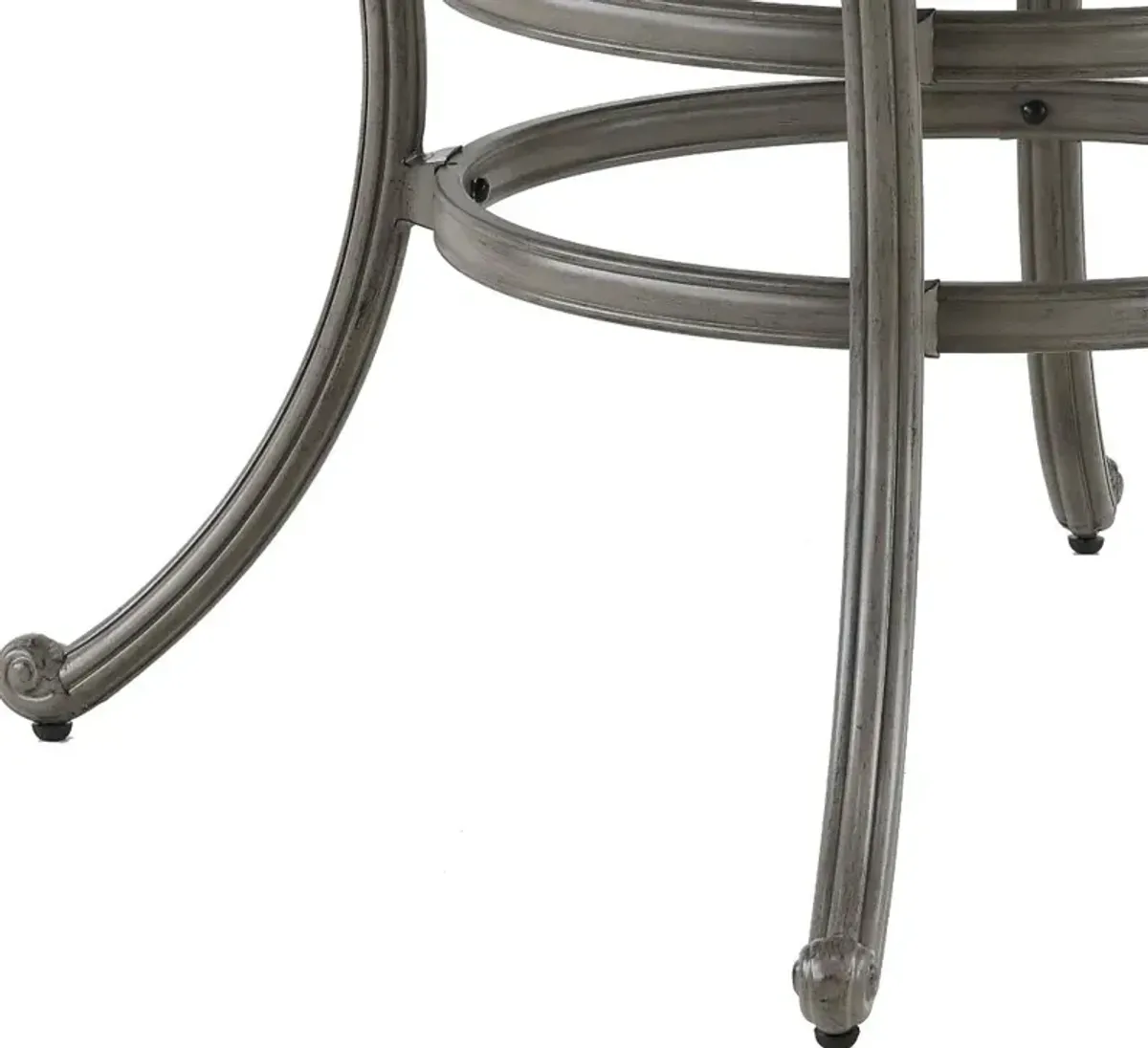 Macan Gray Metal Round Patio Table