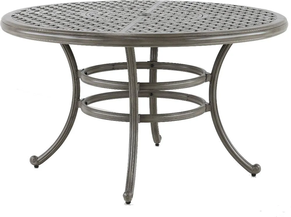 Macan Gray Metal Round Patio Table