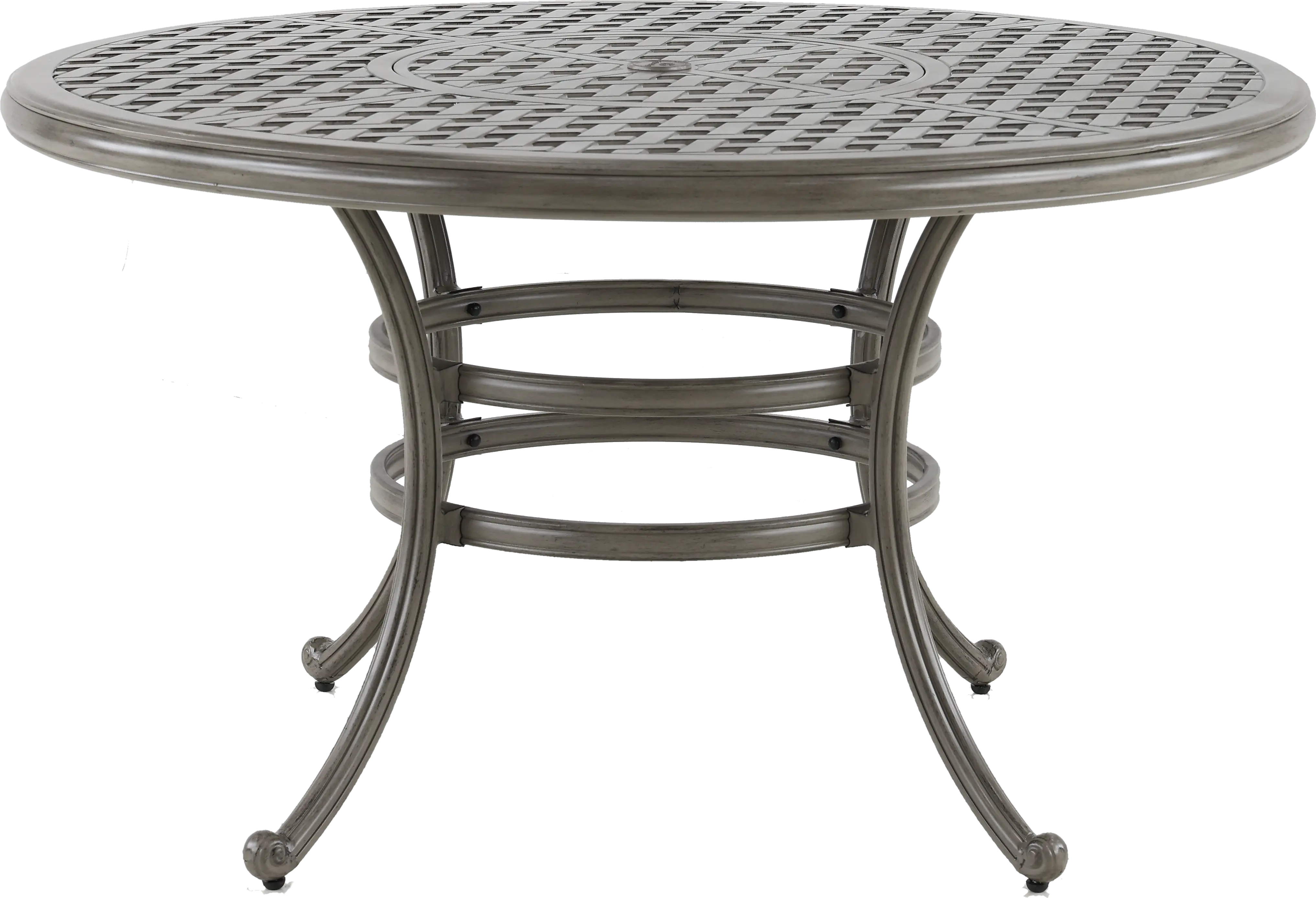 Macan Gray Metal Round Patio Table