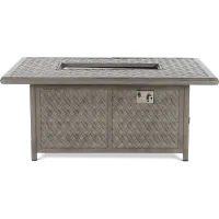 Macan Gray Metal Cast Patio Fire Pit Table