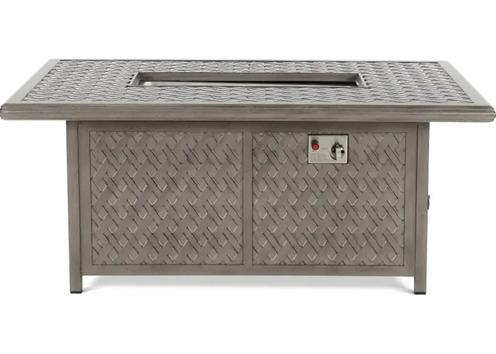 Macan Gray Metal Cast Patio Fire Pit Table