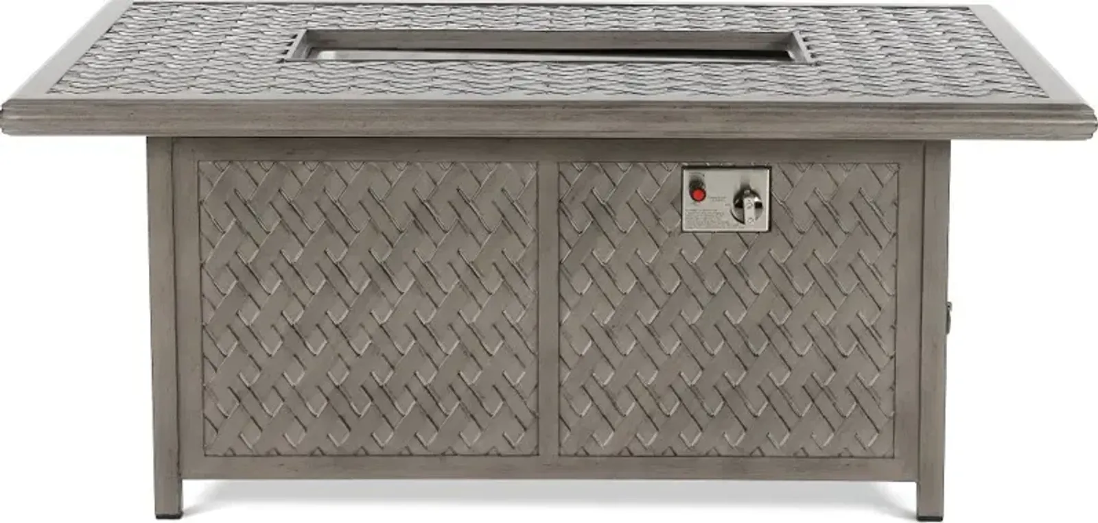 Macan Gray Metal Cast Patio Fire Pit Table