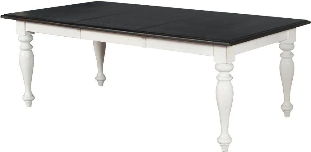 Bourbon County French Country White Two-Tone Dining Table