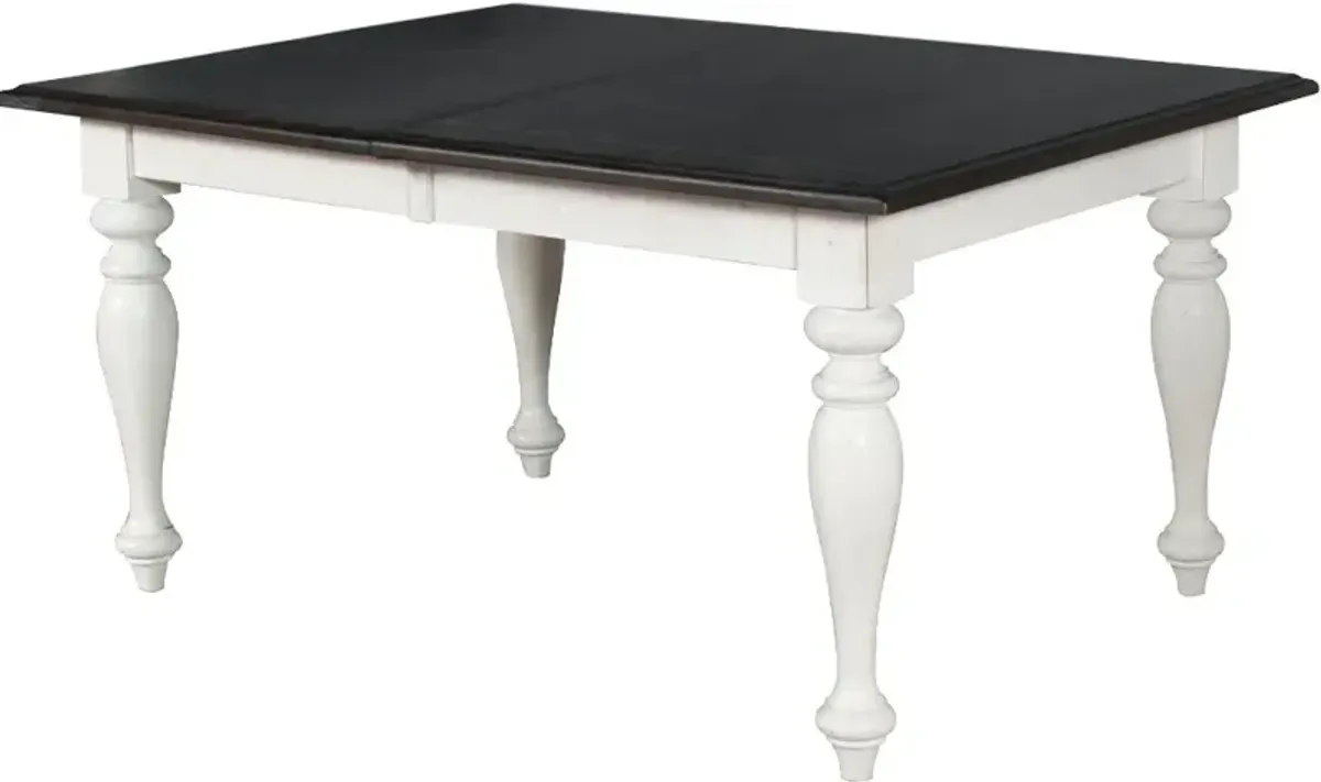 Bourbon County French Country White Two-Tone Dining Table