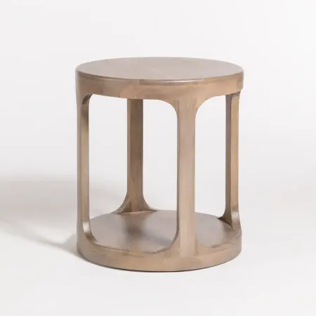 Mabel Mist Ash Round End Table
