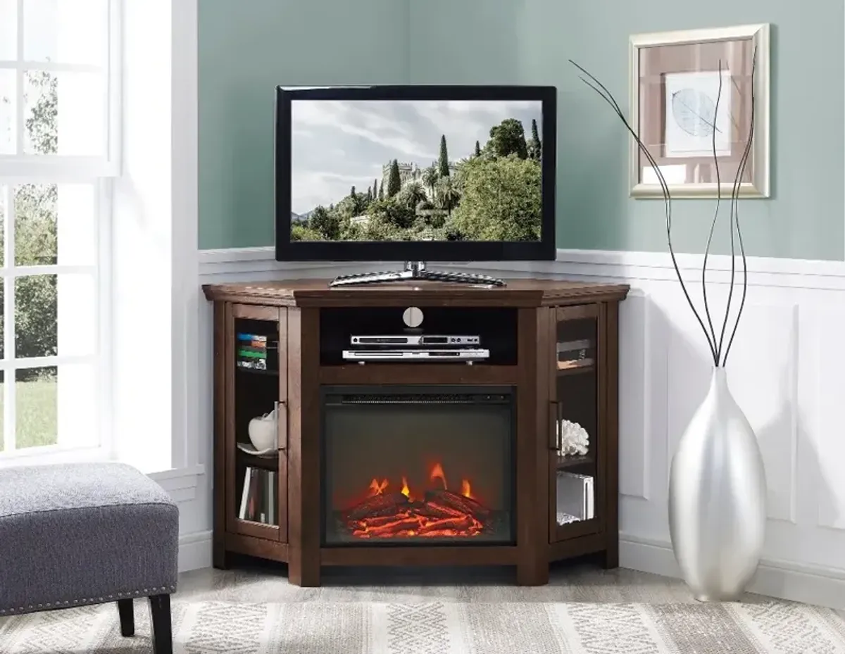 Corner 48 Inch Fireplace TV Stand - Walker Edison