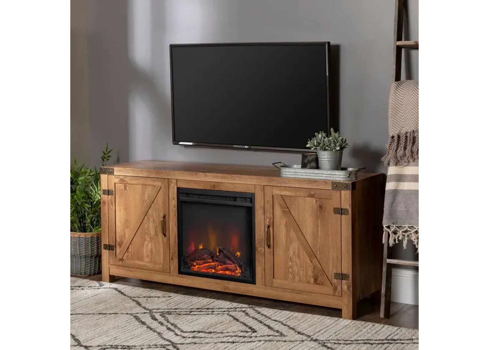 Michael Brown 58" Fireplace TV Stand - Walker Edison