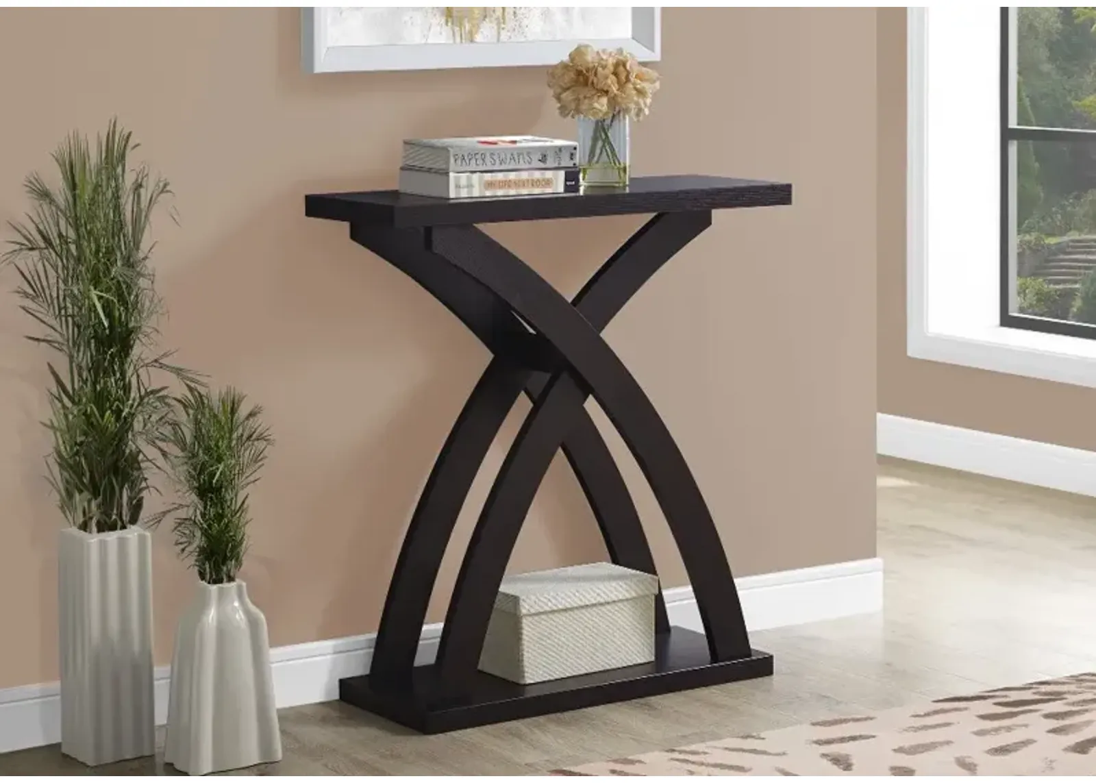 Brown Contemporary Accent Table