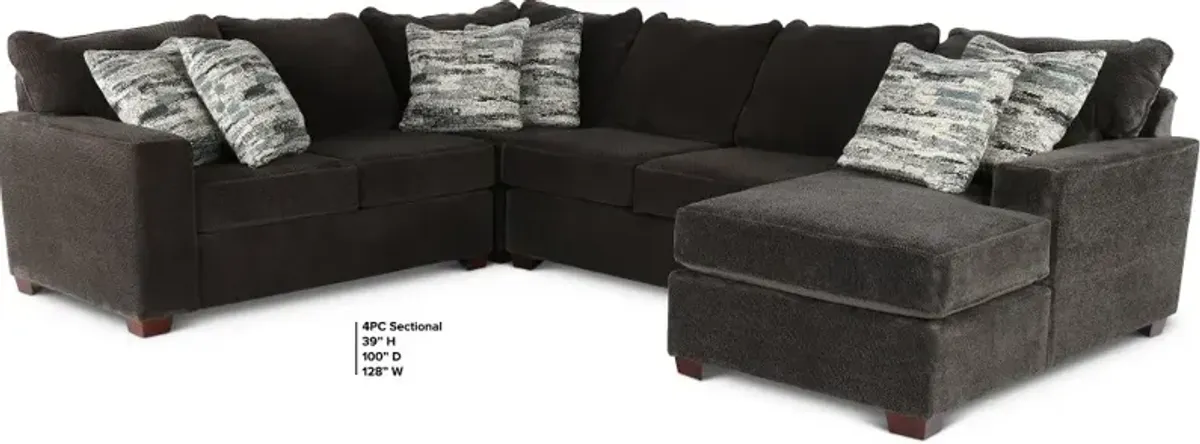 Autumn Gray 4 Piece Sectional