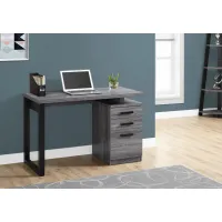 Gray and Black Small Office Desk