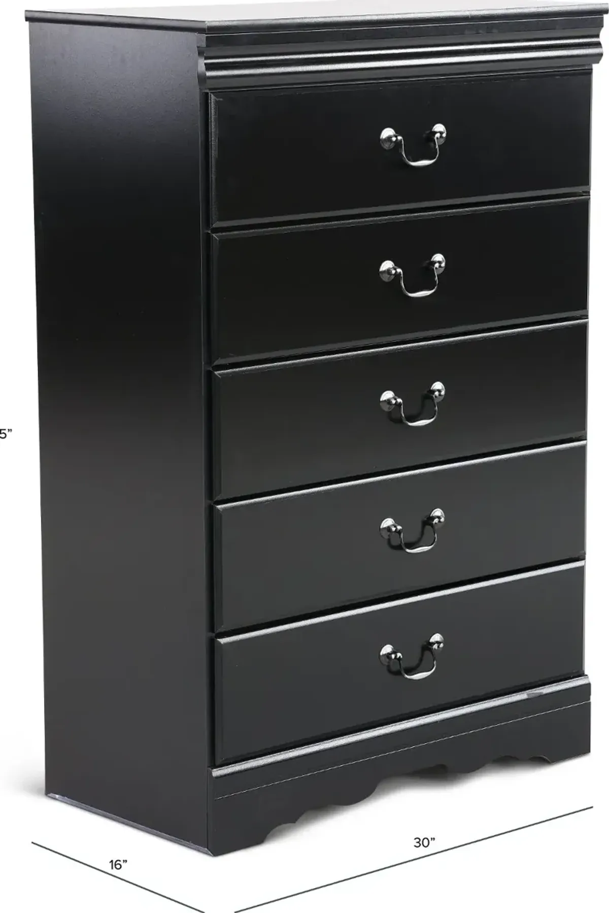 Huey Vineyard Black Chest of Drawers