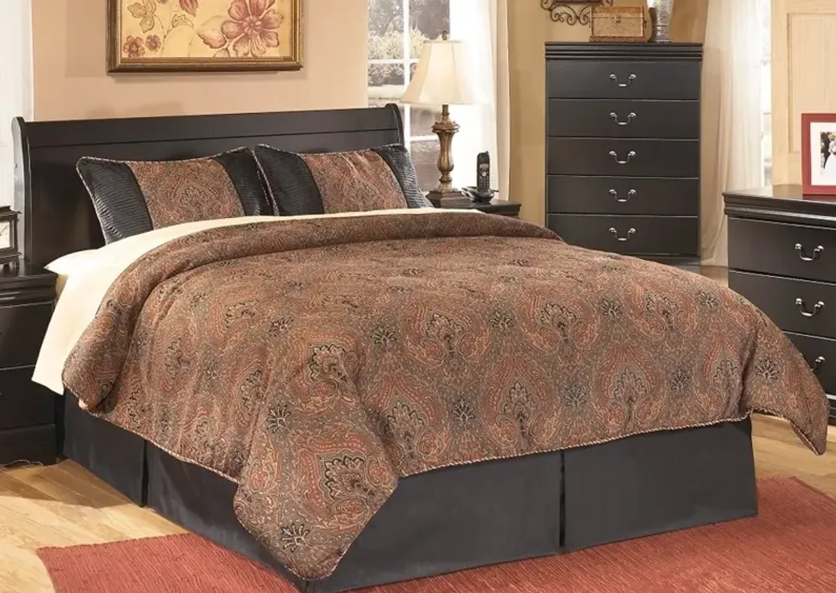 Huey Vineyard Black Queen Sleigh Headboard