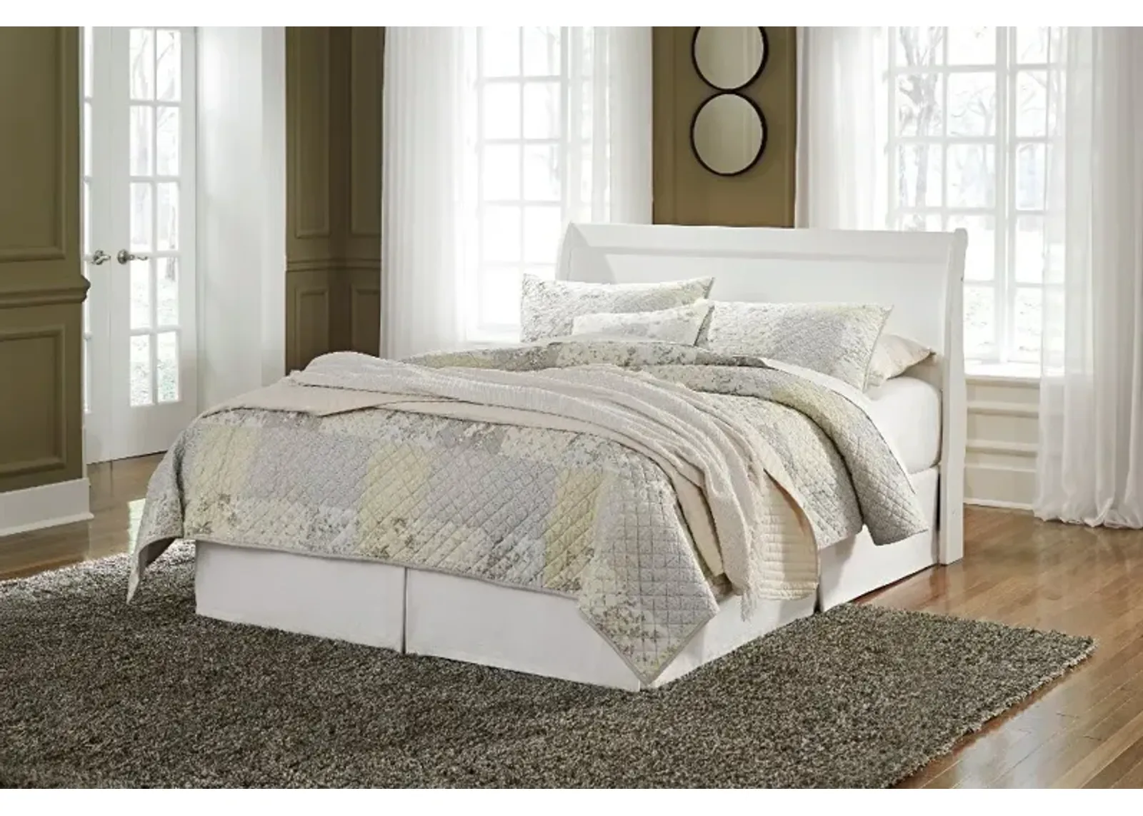 Anarasia White Full Sleigh Headboard