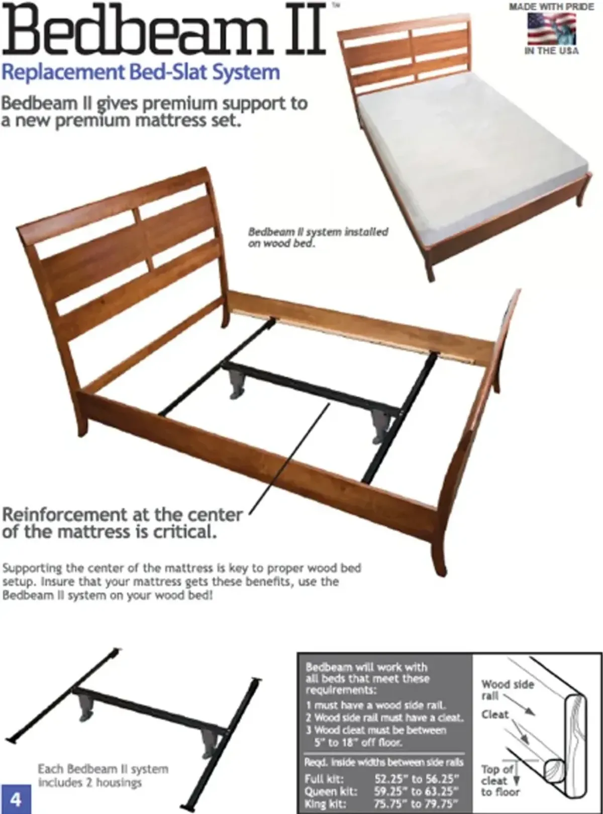 Bedbeam II Metal Slat Replacement System