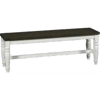 Bourbon County White Two-Tone Dining Bench