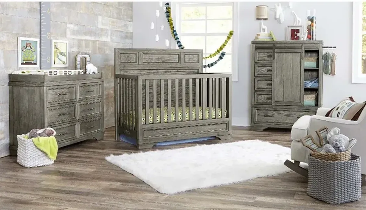 Foundry Pewter Gray 4-in-1 Convertible Crib