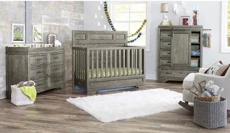 Foundry Pewter Gray 4-in-1 Convertible Crib
