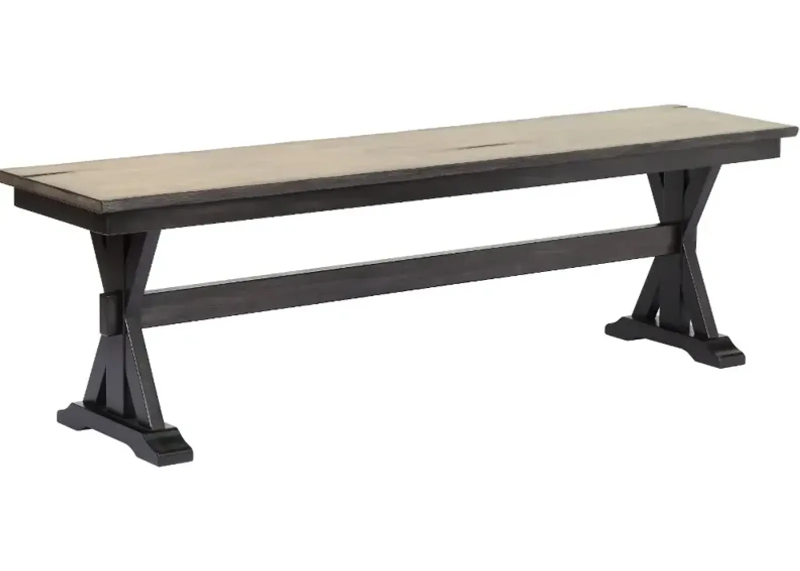 Orlando Sand and Black Dining Bench