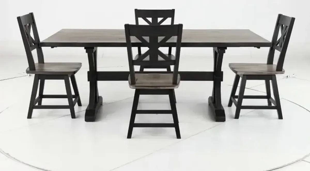 Orlando Sand and Black 5 Piece Dining Set