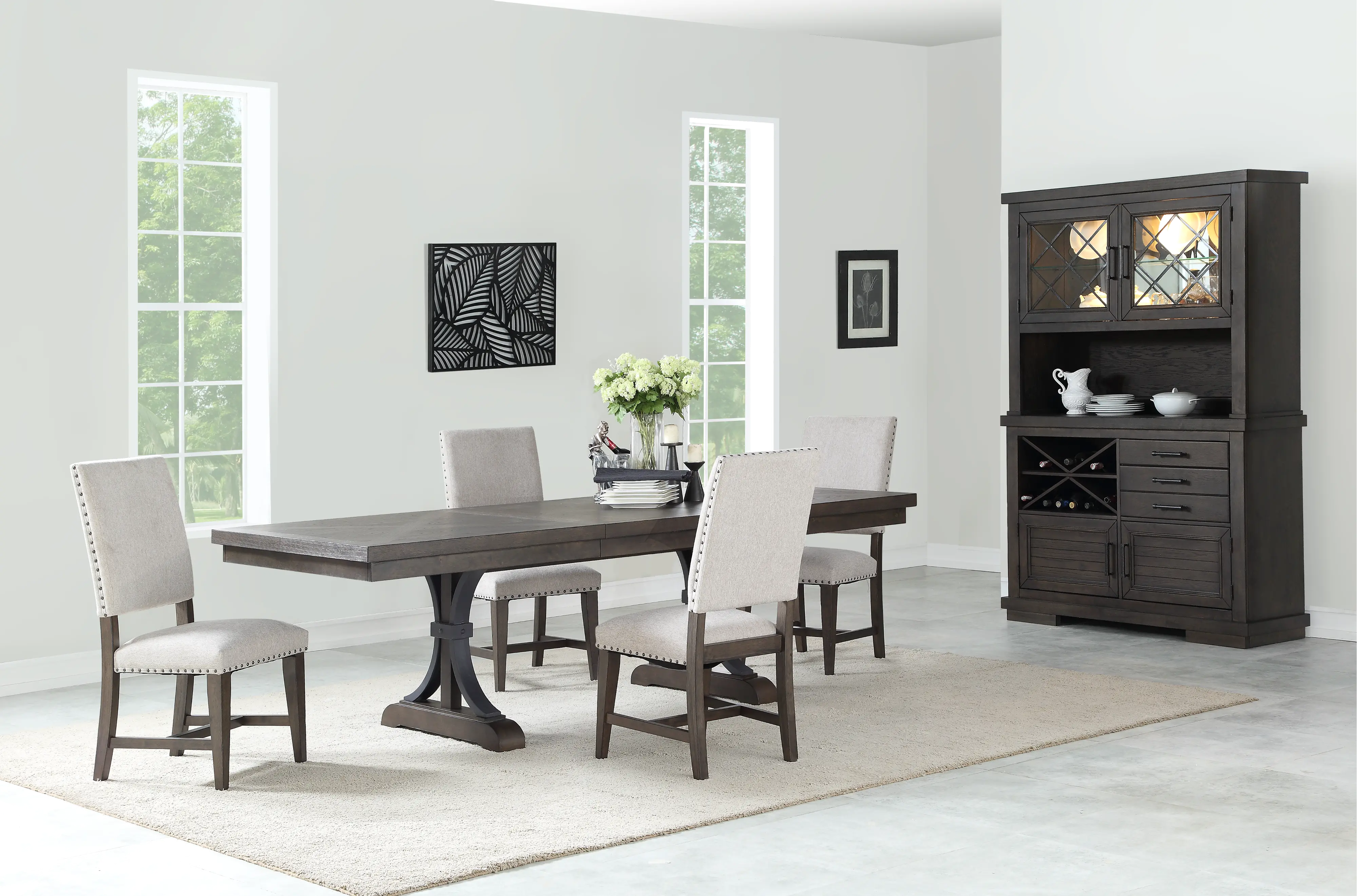 Revolution Gray and Brown 5 Piece Dining Set