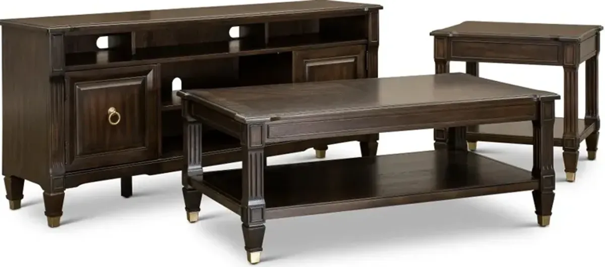 Transitional Walnut Coffee Table - Valley View