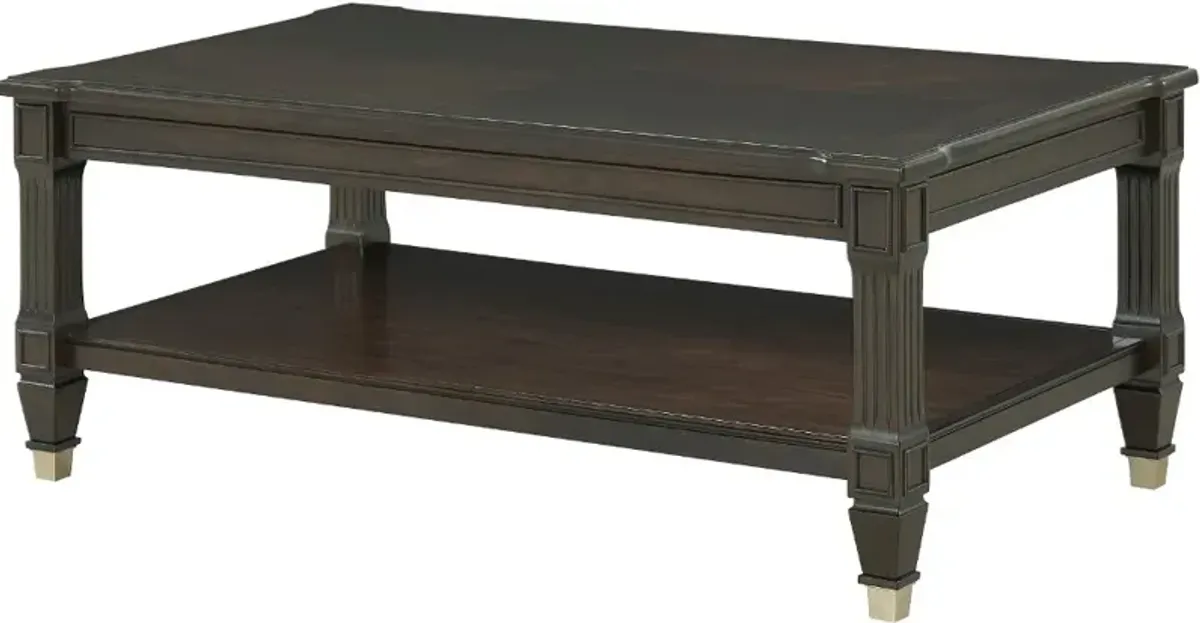 Transitional Walnut Coffee Table - Valley View