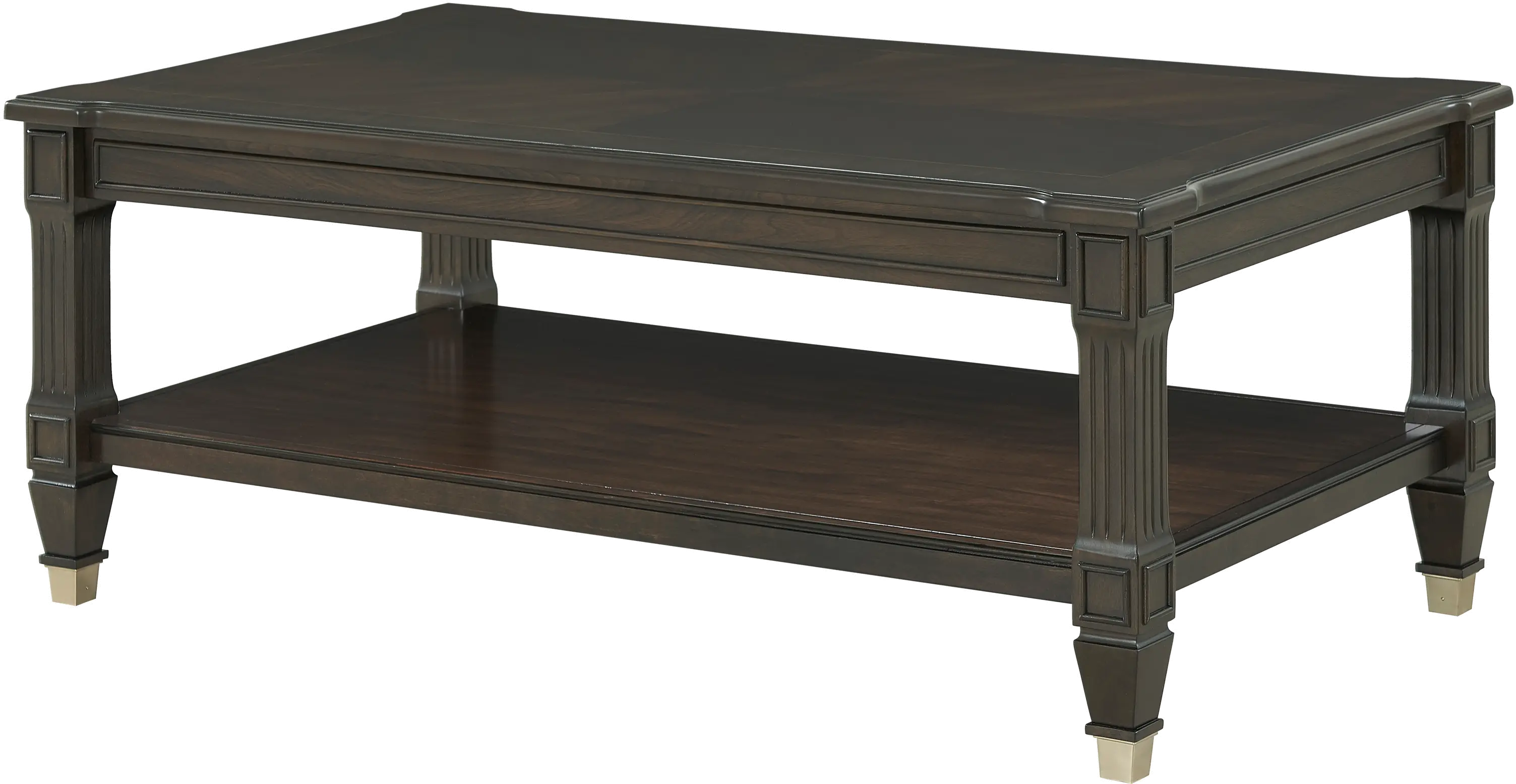 Transitional Walnut Coffee Table - Valley View