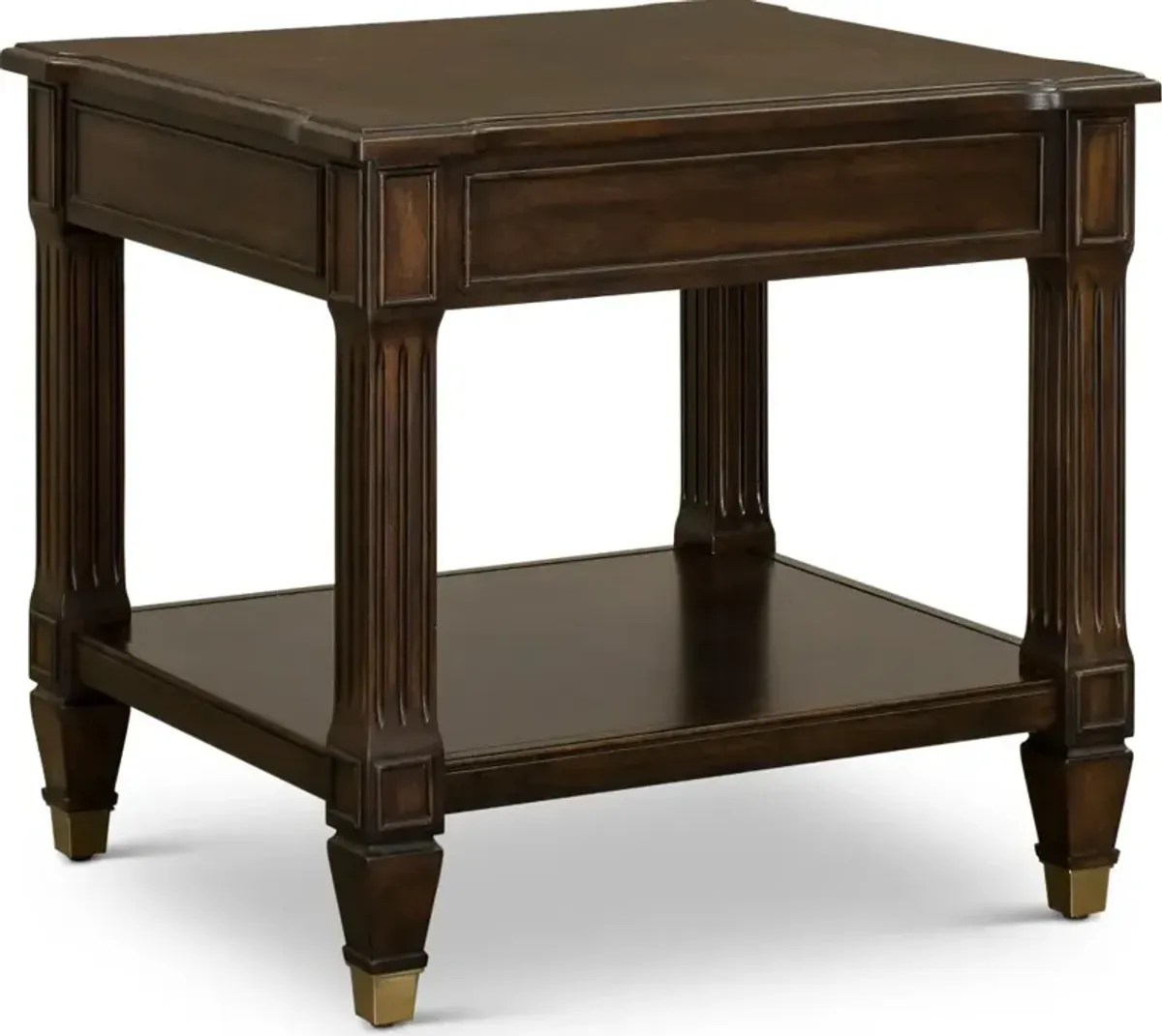 Transitional Walnut End Table - Valley View