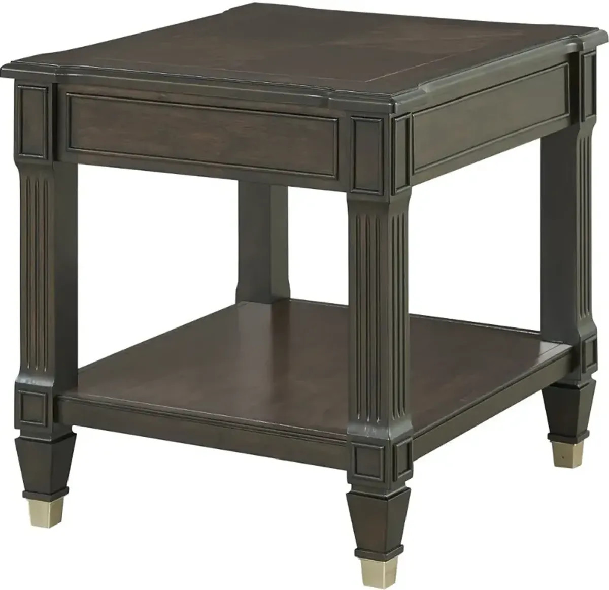 Transitional Walnut End Table - Valley View