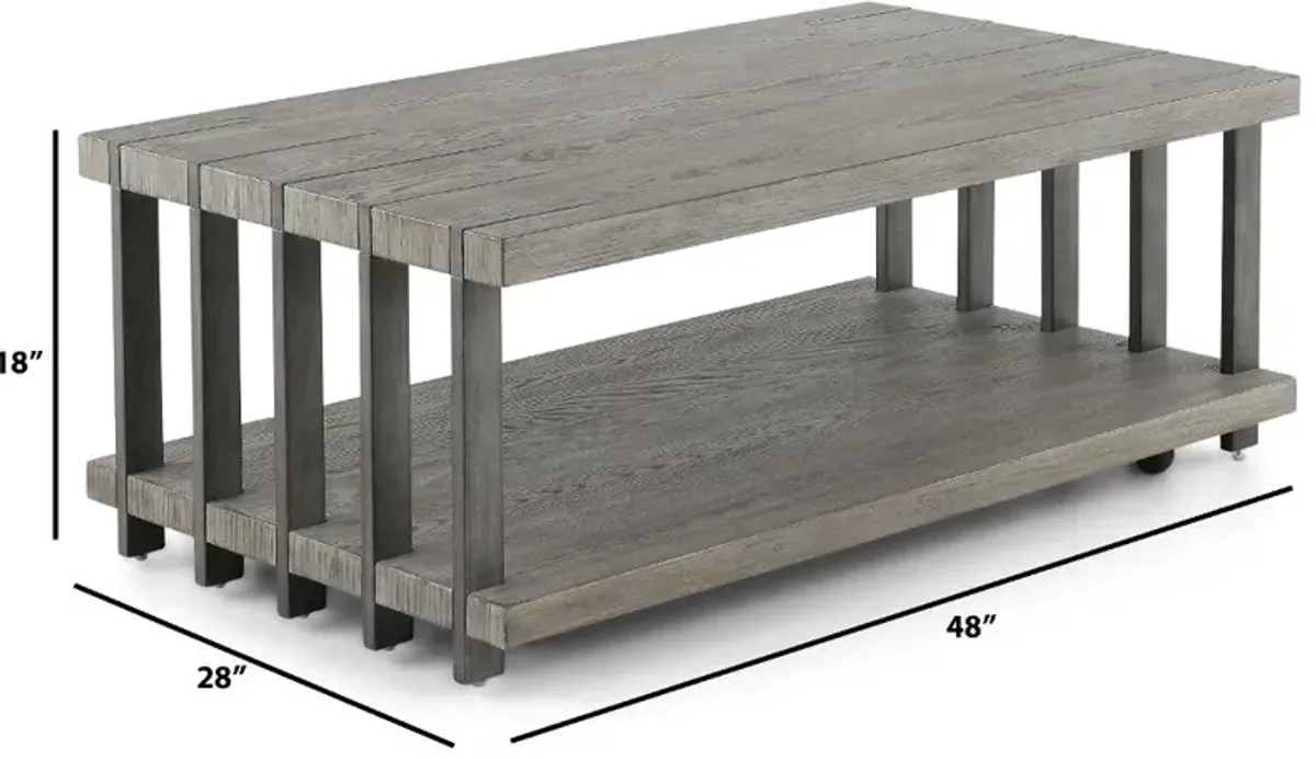 Eldridge Weathered Gray Coffee Table