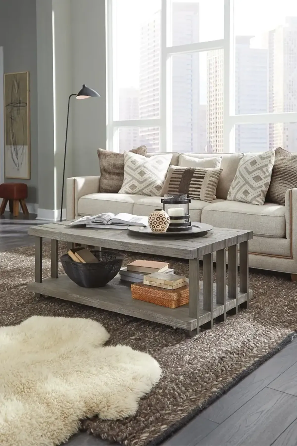 Eldridge Weathered Gray Coffee Table