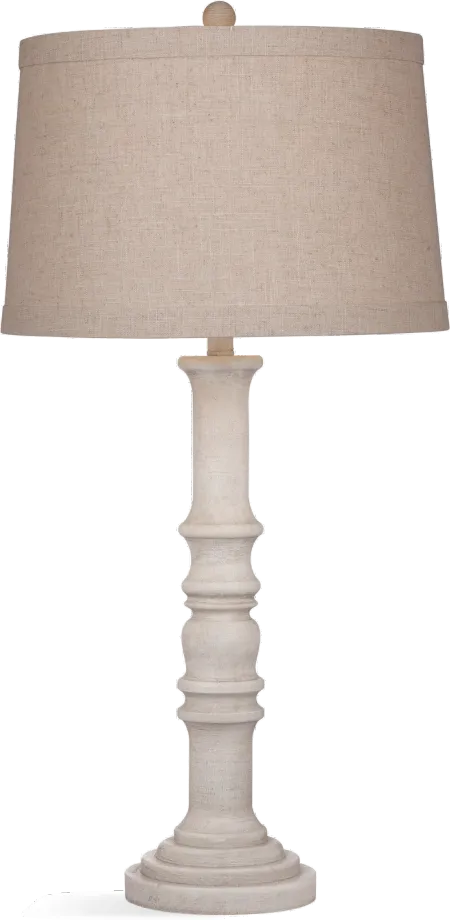 Antique White Wash Table Lamp - Augusta
