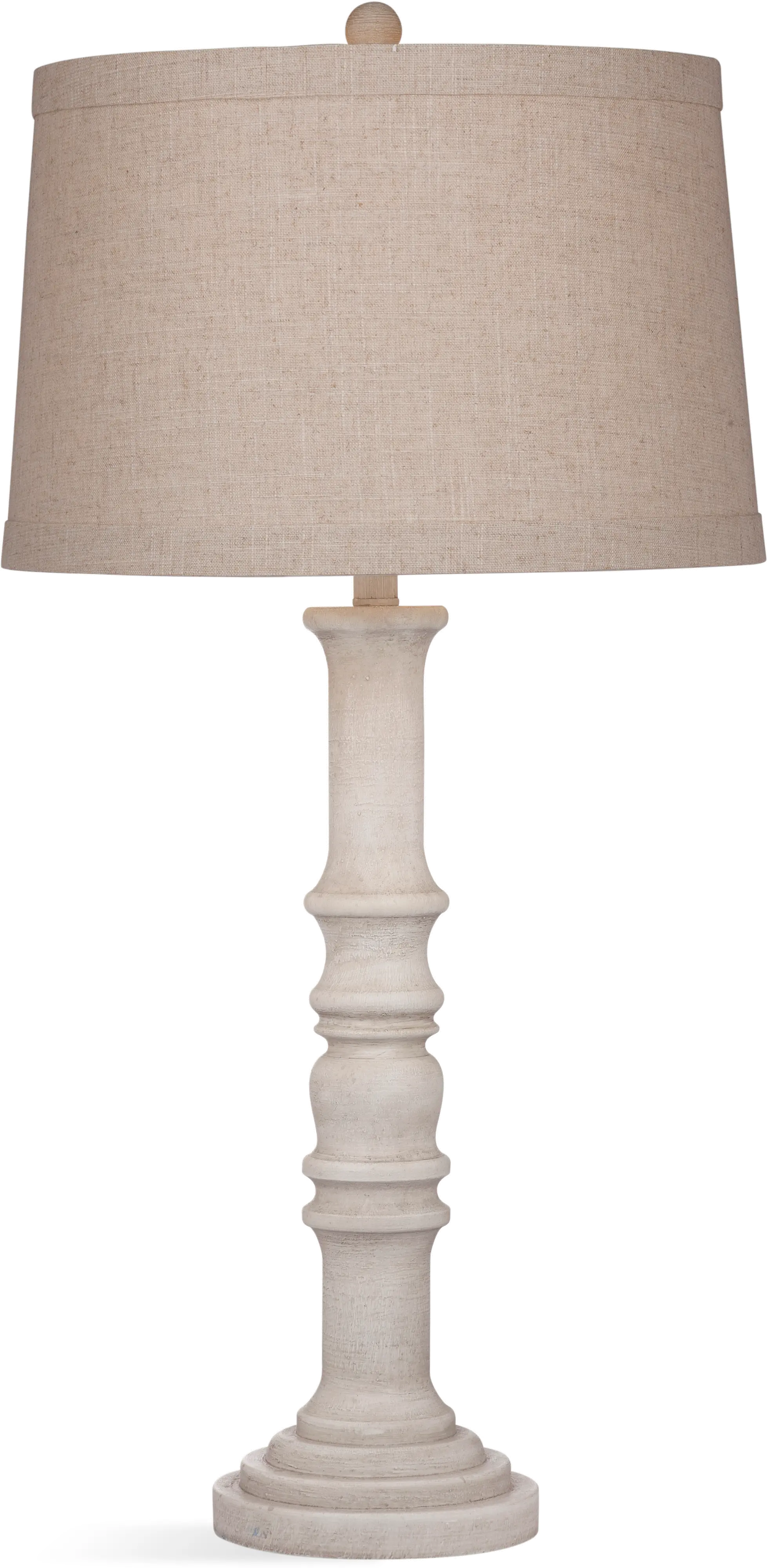 Antique White Wash Table Lamp - Augusta