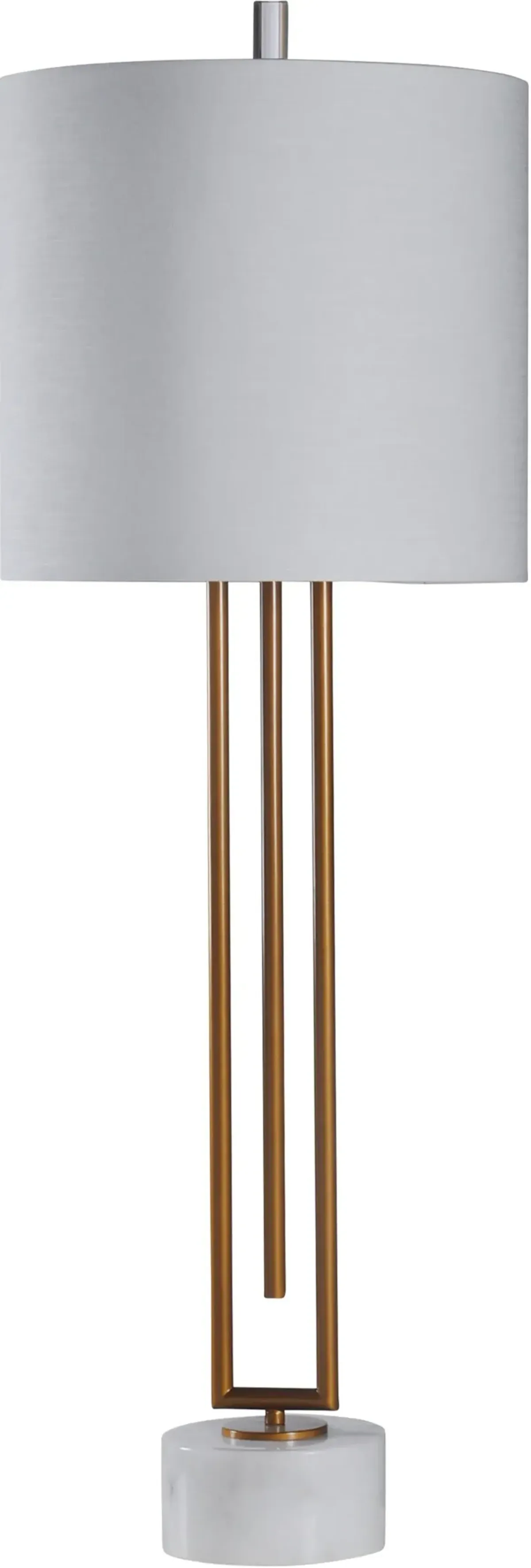 43 Inch Gold and White Marble Contemporary Table Lamp