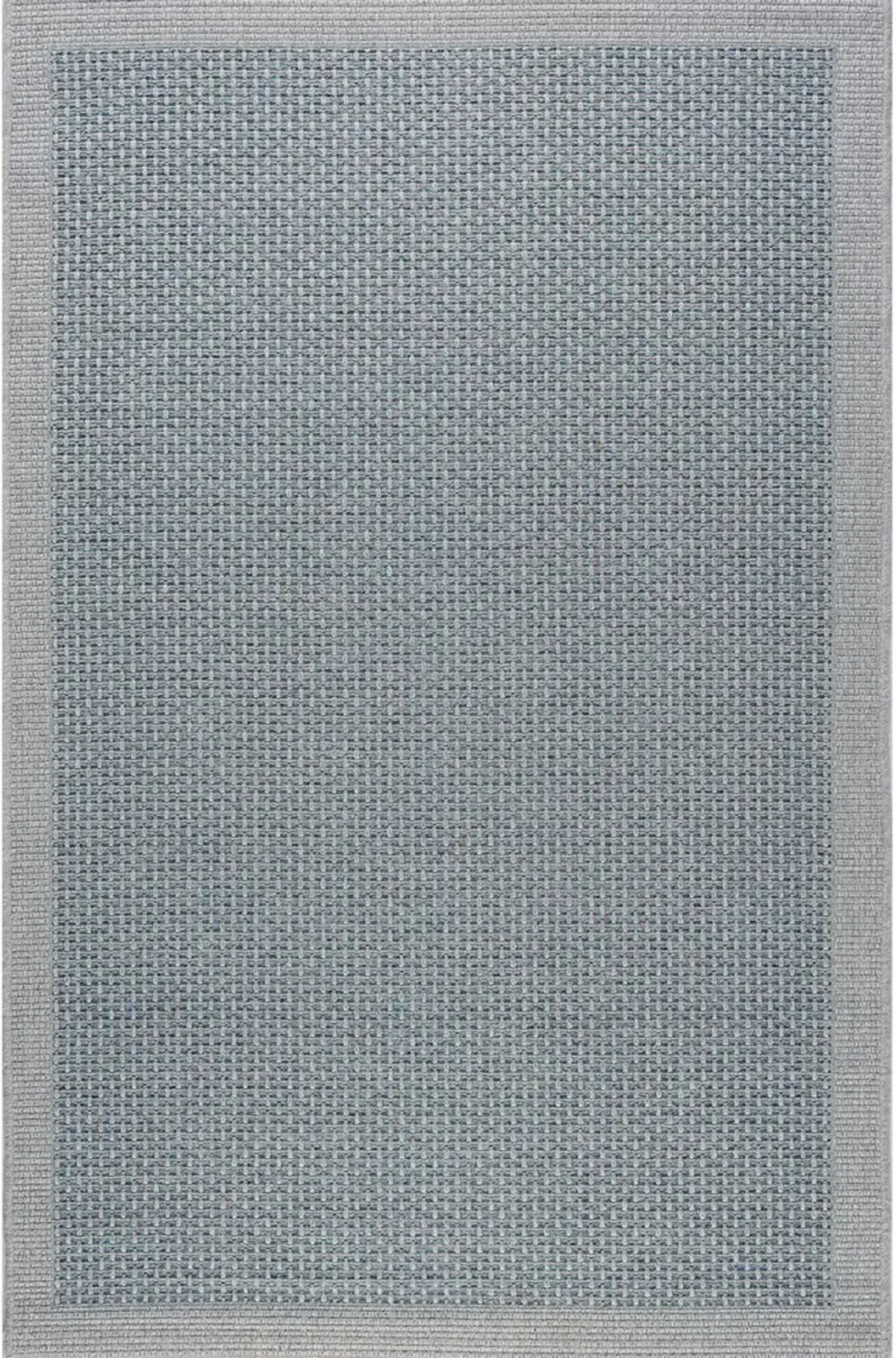 Serenity 8 x 10 Modern Solid Blue Indoor-Outdoor Rug