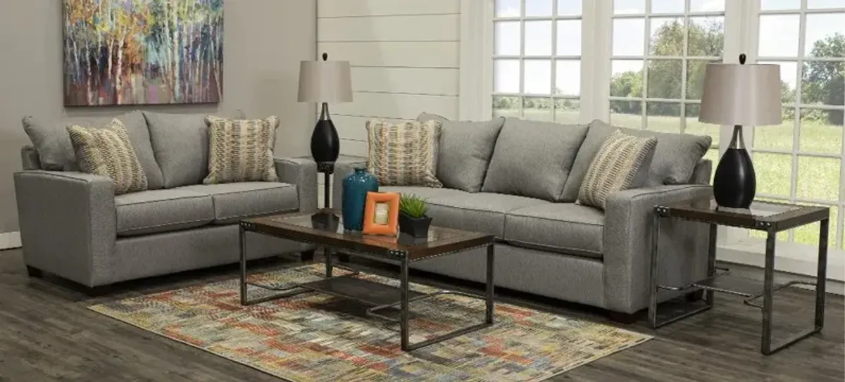 Gavin Stone Gray 7 Piece Living Room Set