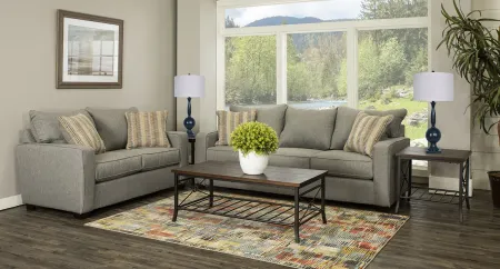 Gavin Stone Gray 7 Piece Living Room Set with Sofa Bed