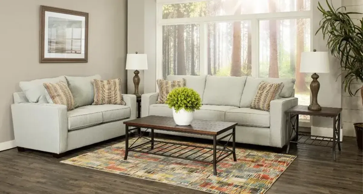 Gavin Sky Gray 7 Piece Living Room Set