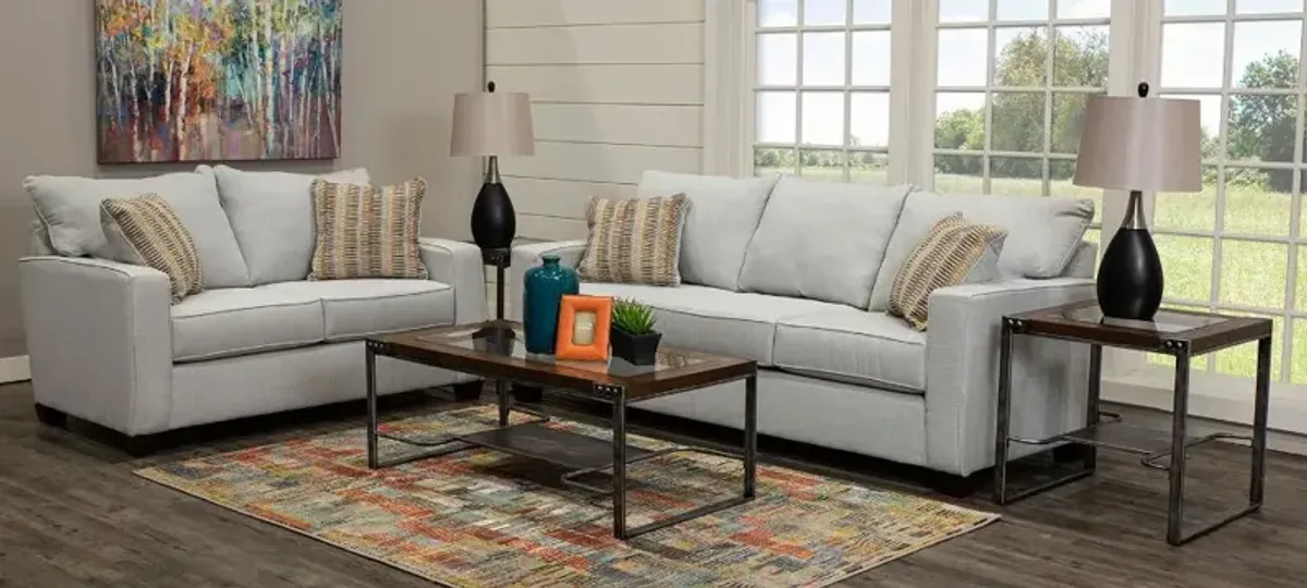 Gavin Sky Gray 7 Piece Living Room Set